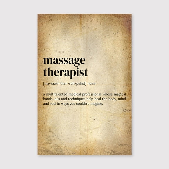 Massage Therapist Definition Print: Quote Wall Artfor Living Room Bedroom Office Farmhouse Neutral Home Artwork Ready to Hang 8x12 inch