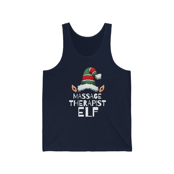 Massage Therapist Elf Unisex Tank Top XS-2XL Christmas Holidays Xmas Elves