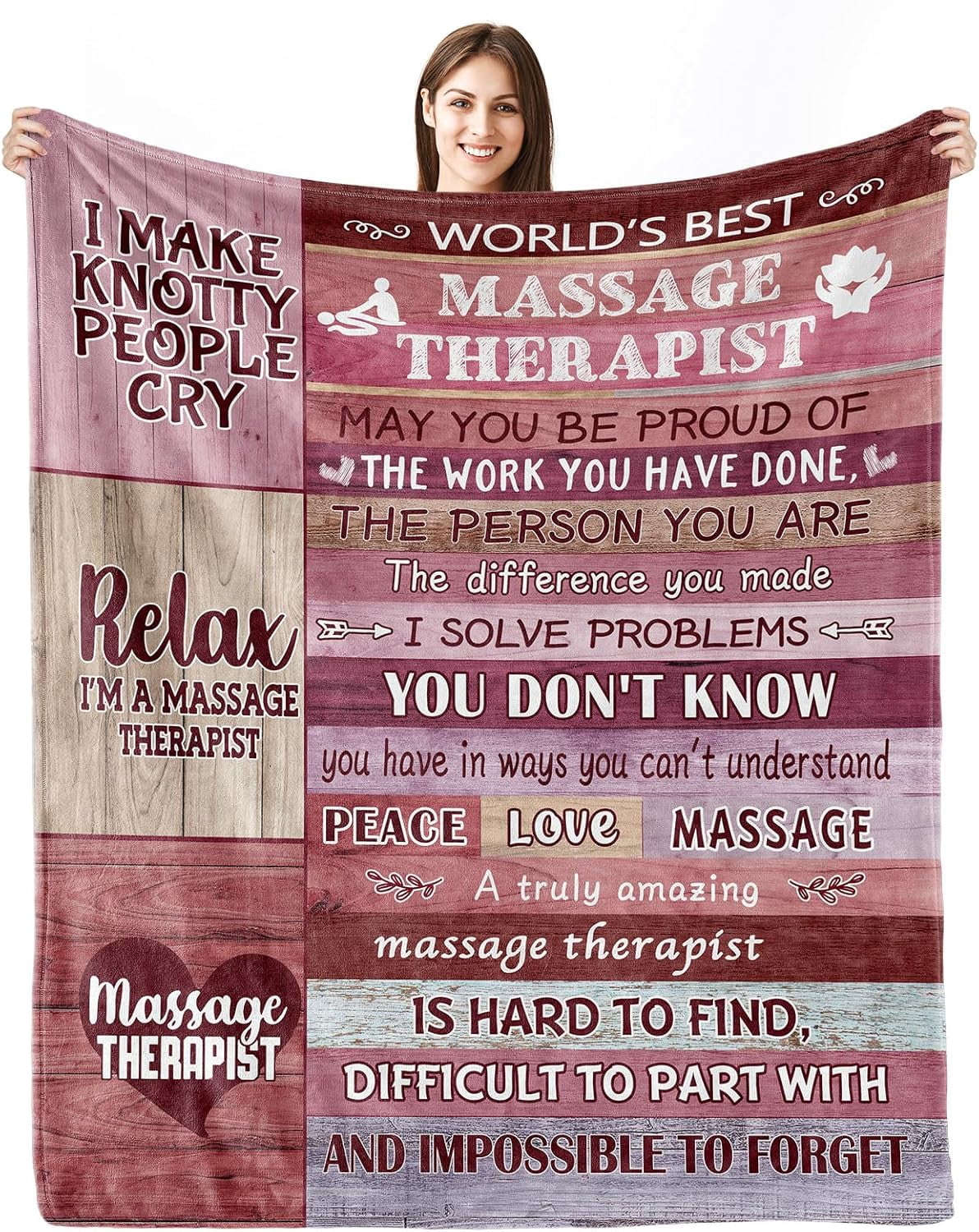 Massage Therapist Gifts for Women, Massage Therapist Blankets, Massage Therapist Appreciation Gift, Gifts for Massage Therapists on Therapeutic Massage Awareness Day, Chirstmas Throw Blankets 50x60