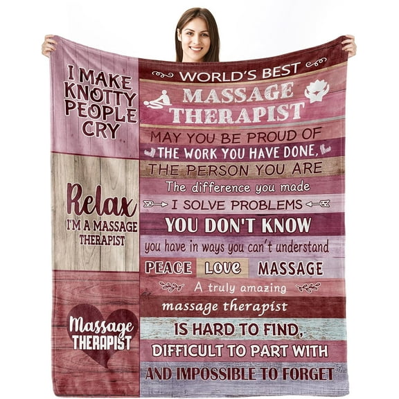 Massage Therapist Gifts for Women, Massage Therapist Blankets, Massage Therapist Appreciation Gift, Gifts for Massage Therapists on Therapeutic Massage Awareness Day, Chirstmas Throw Blankets 60"X 50"