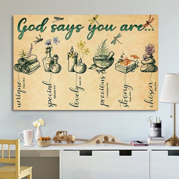 Massage Therapist God Says You Are Special Lovely Horizontal Paper Poster No Frame 24 x 36 Inch Poster