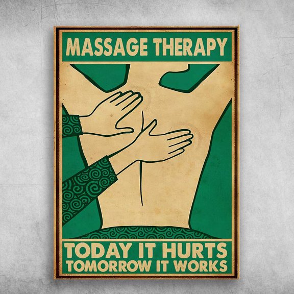 Massage Therapy, Massage Poster, Today Is Hurts, Tomorrow Is Works 16 x 24 Inch Poster