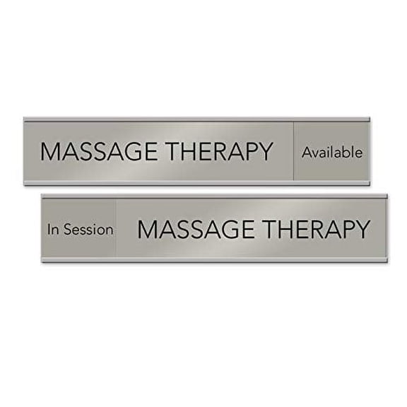 Massage Therapy Room Slider Sign, 10" x 2" "Available/ In Session"