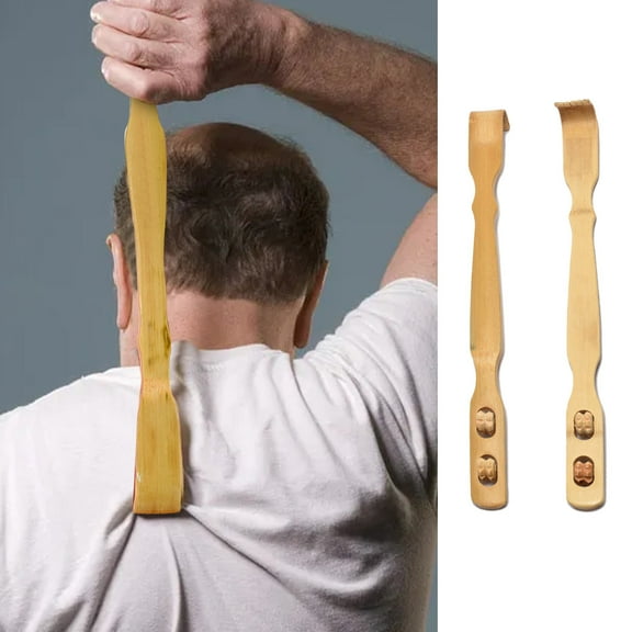 Massage Tools & 2 Pack Wooden Back Scratcher Massage Rollers Long Reach Therapeutic Ideal For Back Legs