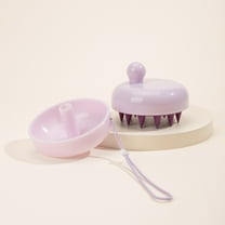 Scalp Massager Shampoo Brush with Detachable Silicone Head for Deep Cleansing and Stimulation