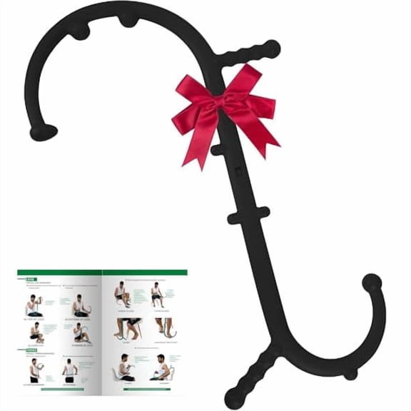 Massage Trigger Point Cane,Muscle Release Tool Self Massage Hook Cane,Handheld Back,Neck,Shoulder,Leg and Feet Massager Rod,Body Deep Tissue Gifts for Men & Women,Black