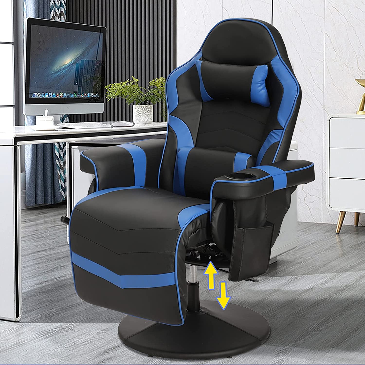 Massage Video Gaming Recliner Chair Ergonomic Backrest Seat