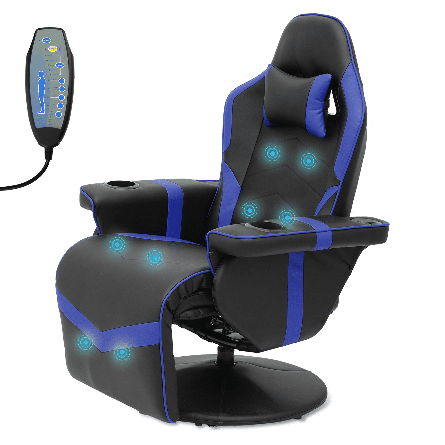 BEZT Massage Video Gaming Recliner Chair, Ergonomic Computer Chair with ...