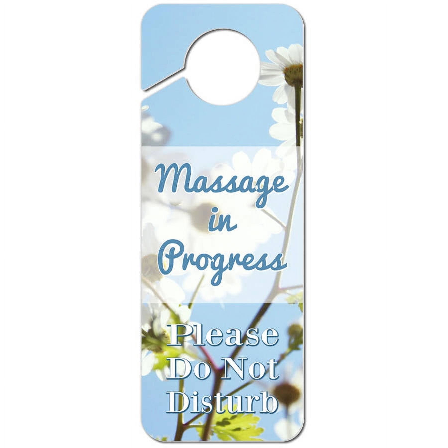 Massage in Progress Please Do Not Disturb Daisies and Blue Sky Plastic ...