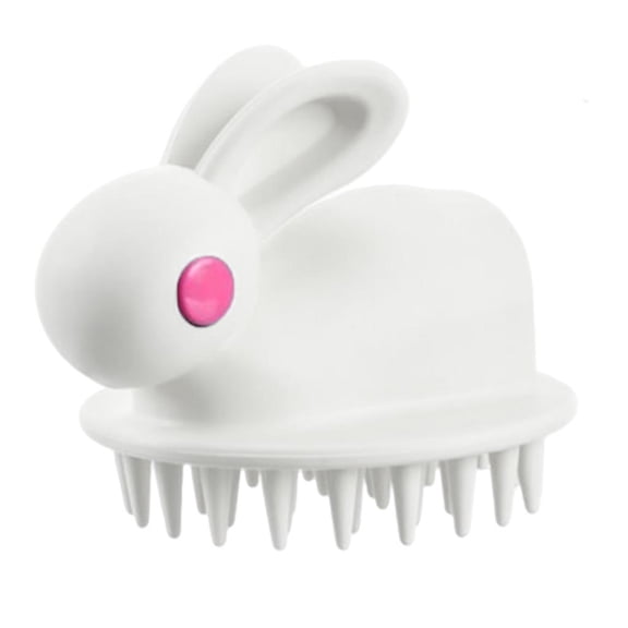 Massager Brush Bunny Shape Flexible for Children White