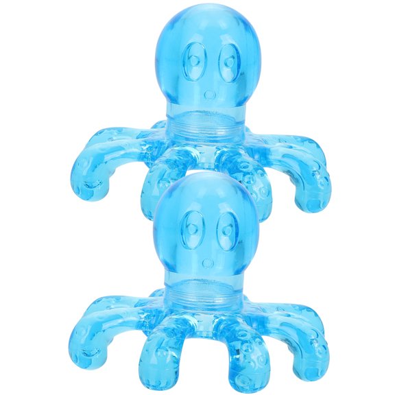 UKCOCO 2Pcs Handheld Sky Blue Scalp Massagers Durable Plastic for Neck Shoulder and Leg Massage