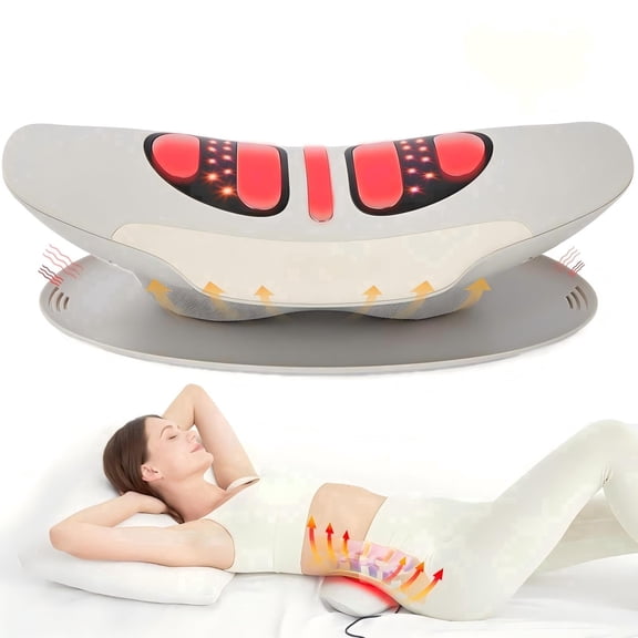 Back Massager Smart Air Traction with Heat & Pulse - Cordless Lumbar Decompression Device for Sciatica Stiffness Relief - Lower Back Massager with Adjustable Settings
