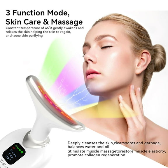 Massager for Face and Neck, Red-Light Therapy, Color LED Skin Sculpting Wand, At-Home Beauty Tool, Gift for Women, dog house