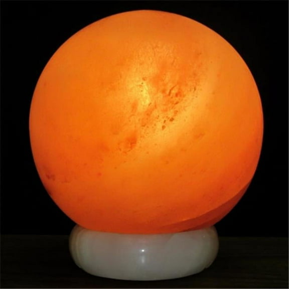 Massagers Spa Collection Himalayan Rock Salt Crystal Balls Healing Lamp, 7 Inch Diameter - Soft Calm Therapeutic Light - Handcrafted Salt Crystal Bowl w/6 Healing Balls - Table Lamp, Dark Orange Hue