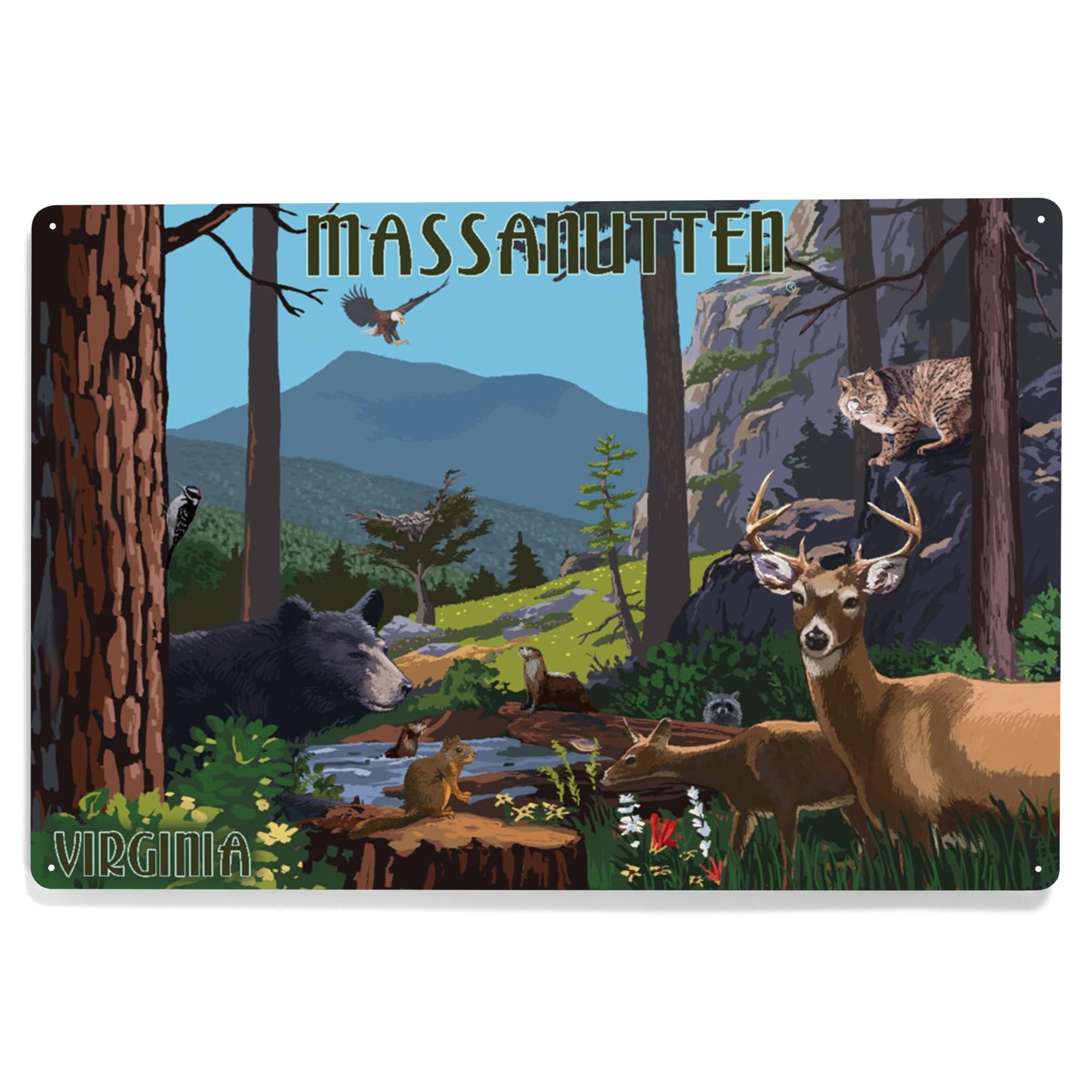 Massanutten, Virginia, Wildlife Utopia (12x18 Aluminum Art, Indoor