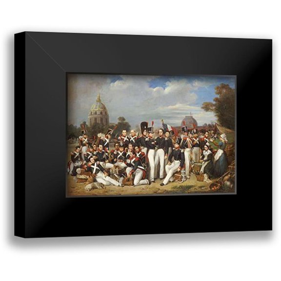 Masse, Auguste Antoine 14x11 Black Modern Framed Museum Art Print Titled - Company of the Second Legion, Paris