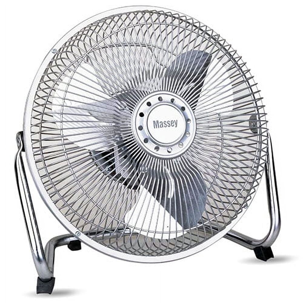 Massey 9 inch High Velocity industrial Fan 3 Speed Powder Coated Silver Model MF 9
