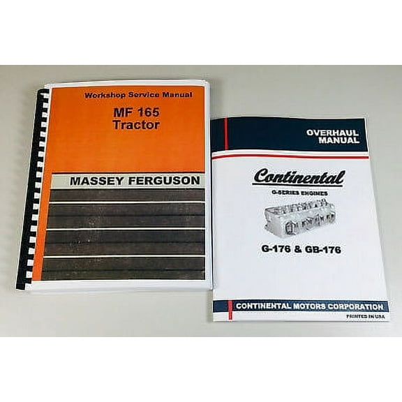 Massey Ferguson 165 Tractor Continental Engine Service Manual Set