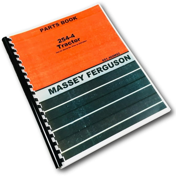 Massey Ferguson 254-4 Tractor Parts Catalog Manual Exploded Views Numbers