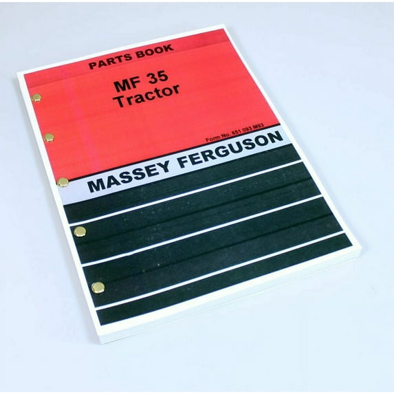Massey Ferguson 35 Tractor Parts Catalog Manual Book Exploded View Assembly