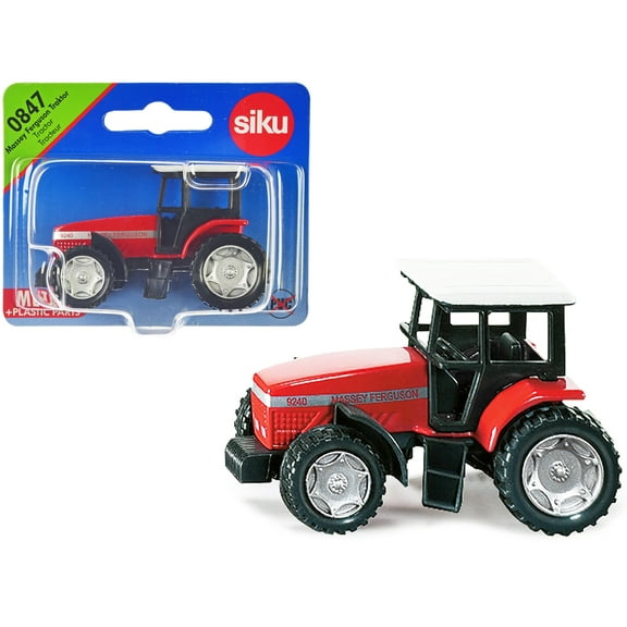 Massey Ferguson 9240 Tractor Red with White Top Diecast Model by Siku