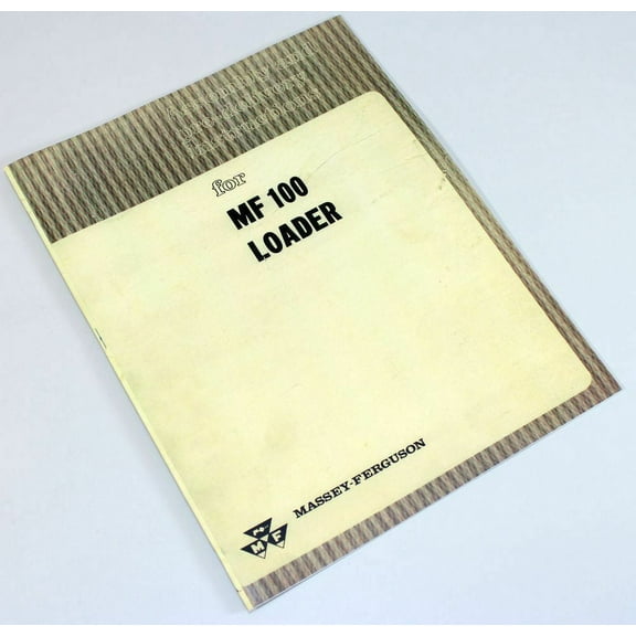 Massey Ferguson Mf 100 Loader Assembly And Pre-Delivery Instructions Manual