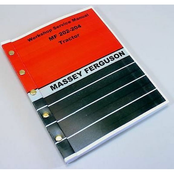 Massey Ferguson Mf 202 204 Tractor Service Repair Workshop Manual Loader Backhoe