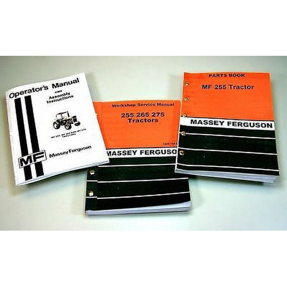 Massey Ferguson Mf 255 Tractor Operators Owners Service Repair Parts Manuals