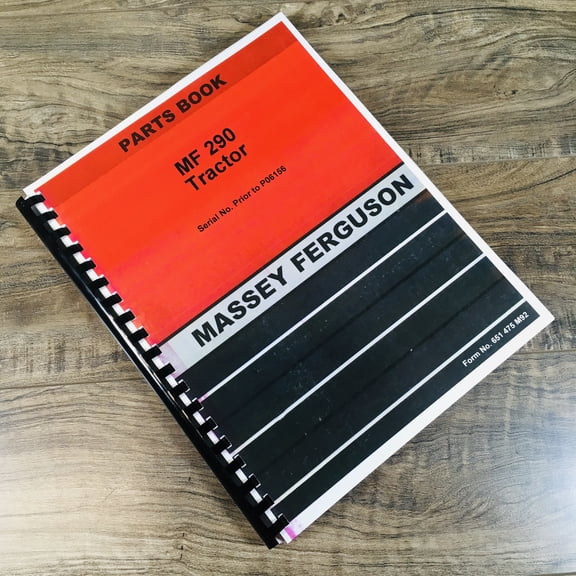 Massey Ferguson Mf 290 Tractor Parts Assembly Manual Catalog Exploded Views MF