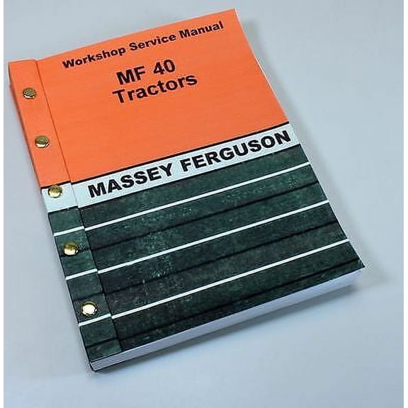 Massey Ferguson Mf 40 Industrial Tractors Service Repair Workshop Manual Mf40