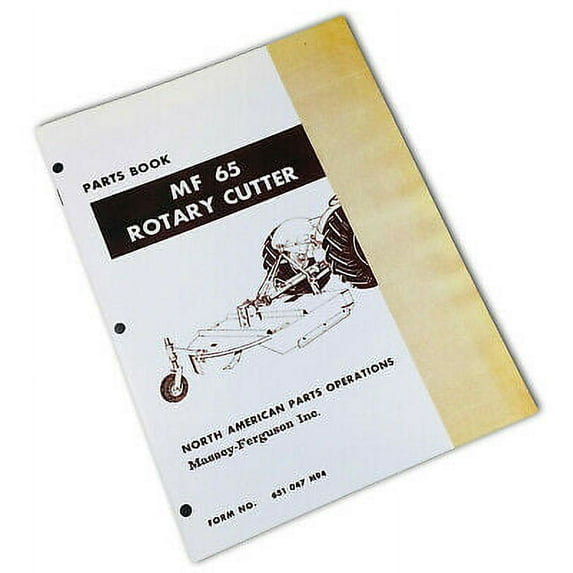 Massey Ferguson Pull Type 65 Rotary Cutter Parts Manual Catalog Book Schematic