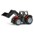 thumbnail image 1 of Massey Ferguson Red Tractor Diecast Model with Silver Top and Front Loader by Siku, 1 of 5