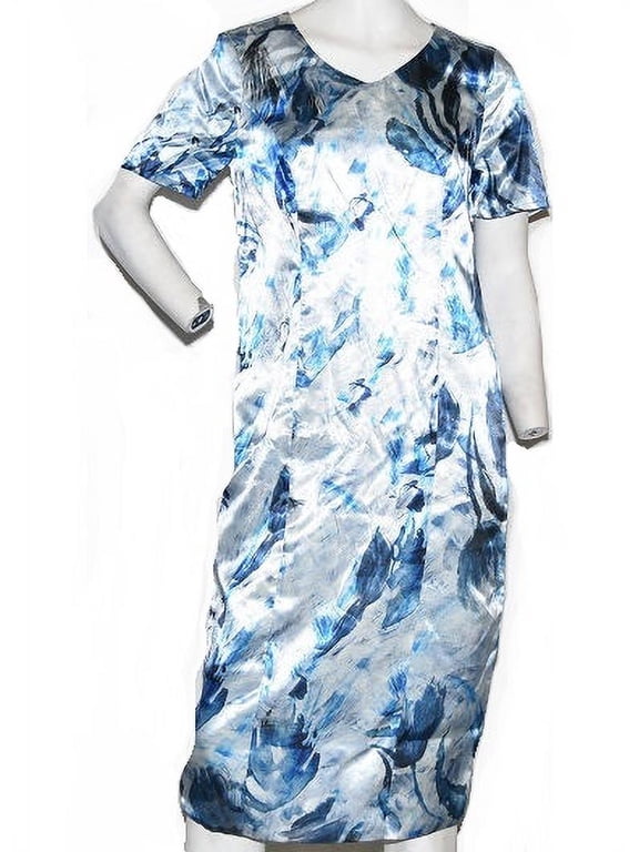 Women's French Cuff Jacket With Dress in Blue/White/Multi - 10