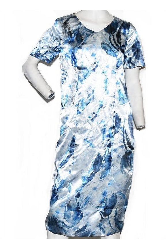 Women's French Cuff Jacket With Dress in Blue/White/Multi - 18