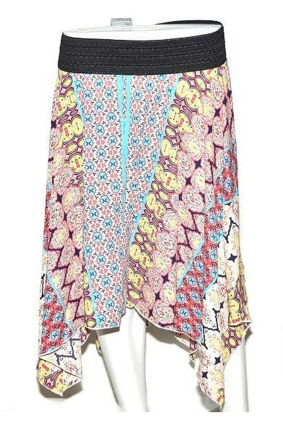 Women's Handkerchief Stripe Skirt Teal - 1X