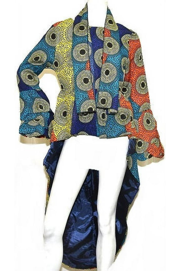 Women's High-Low Printed Tunic in Multicolor - S