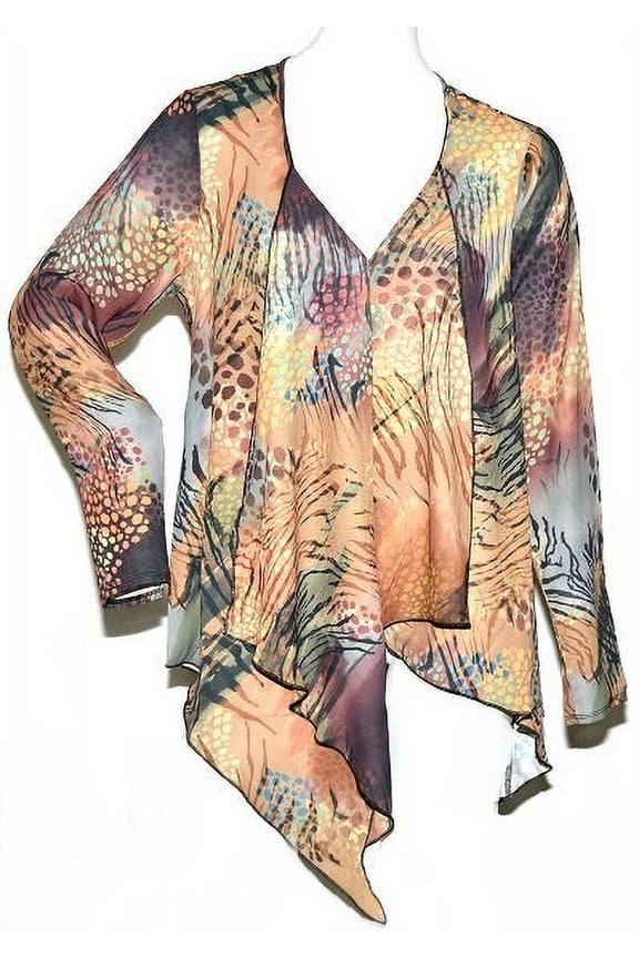 Women's Long Sleeve Woven Tunic, Size Small