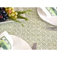thumbnail image 1 of Massilia Green Modern Elegant Acrylic Cotton Coated Tablecloth - 78X59" Rectangle- French Oilcloth Spill Proof Easy Wipe Off - Indoor Outdoor Party Table Decor., 1 of 4