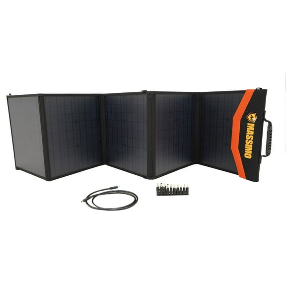 Massimo 100W Foldable Solar Panel, Portable Solar Generator Charger with Kickstand for Camping, RV, Boat, Power Station,
