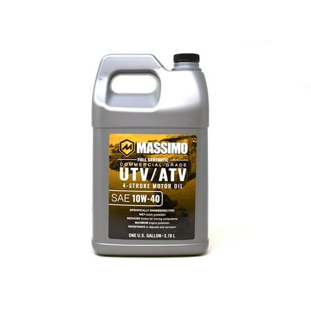 Massimo 10W40 Full Synthetic 4-Stroke Motor Oil, UTV ATV Motorcycle, 1 Gallon