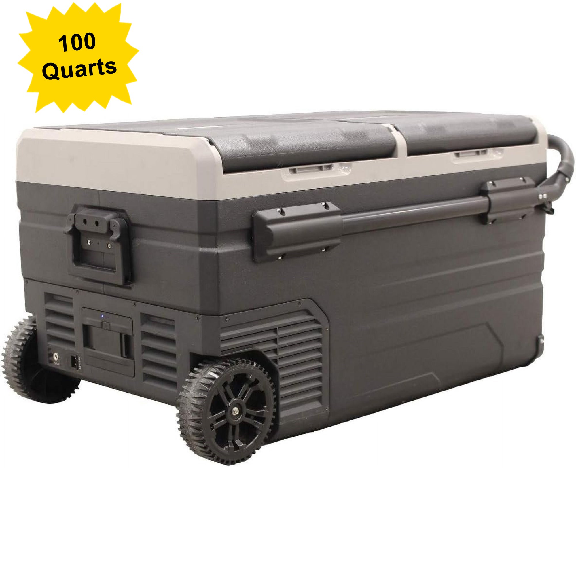 Massimo 100 Quart Electric Car RV Refrigerator Cooler  95L / 25 Gallon Capacity, 12V DC & AC Powered, Portable Fridge Freezer