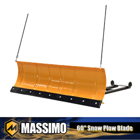 Massimo 60" Universal Snowplow Blade Kit for UTVs and ATVs - Durable Steel Build, Adjustable Angles, and Universal Mounting System