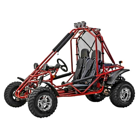 Massimo GKA 200 169cc EFI Adult Go Kart with 10HP Engine, 2WD Off-Road Go Cart, Dual Seats, Red