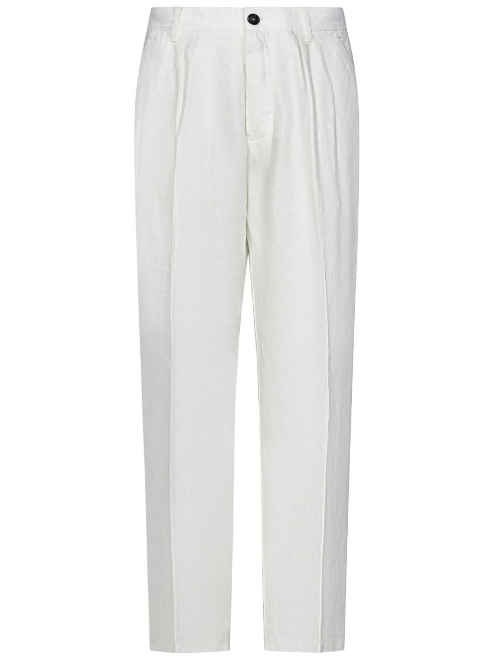 DOUBLE PLEAT LINEN TROUSERS main image 0