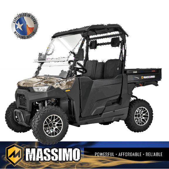 Massimo Buck 250 Side by Side UTV 12hp, 177cc, 6.5 cf. Dumping Cargo Bed - Camo