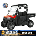 thumbnail image 1 of Massimo Buck 250 Side by Side UTV 12hp, 177cc, 6.5 cf. Dumping Cargo Bed - Red, 1 of 10