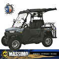 thumbnail image 1 of Massimo Buck 250X Side by Side 2WD 177cc EFI 12hp, Gas Golf Cart UTV - Gray, 1 of 17