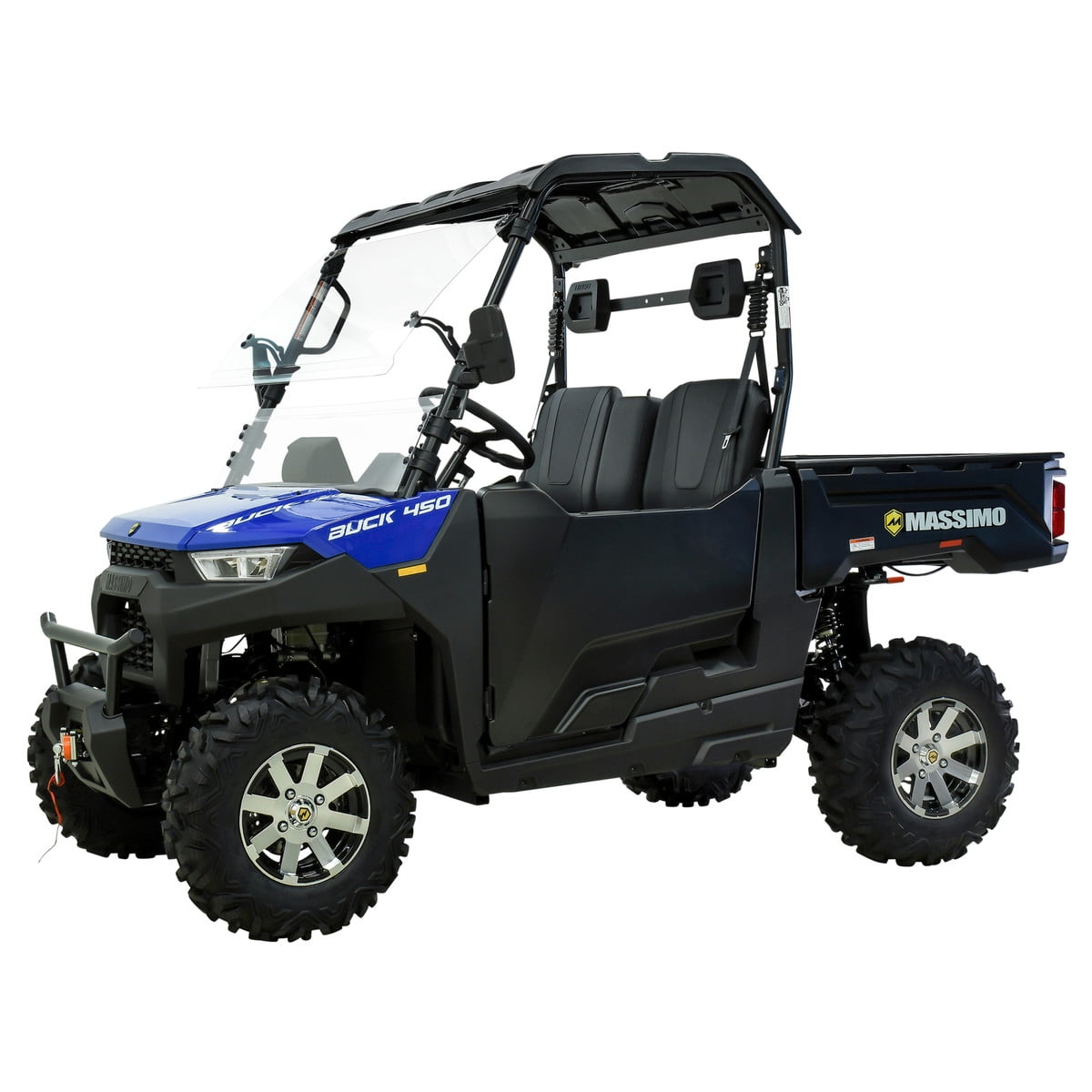 Massimo Buck 450 Side by Side UTV, EFI, 4 Stroke, 325cc, 25.5 HP, 4X4, 3000lb Winch Blue