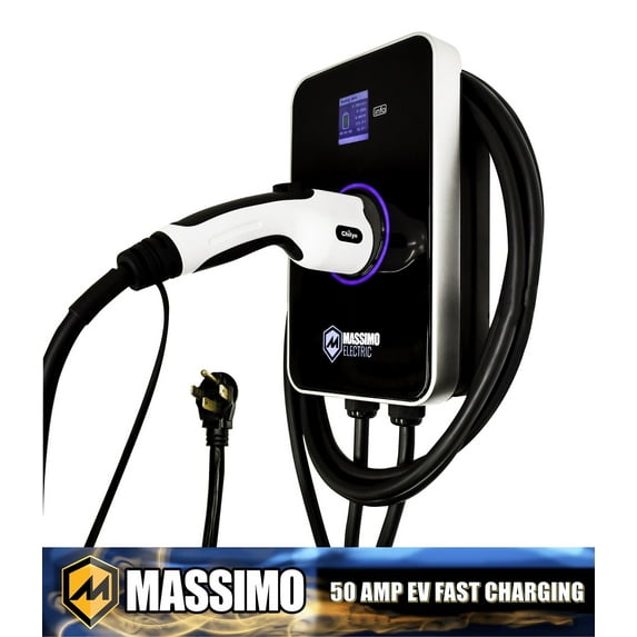 Massimo EV Charger 240V, 50 Amp Level 2 Fast Vehicle Charging Station