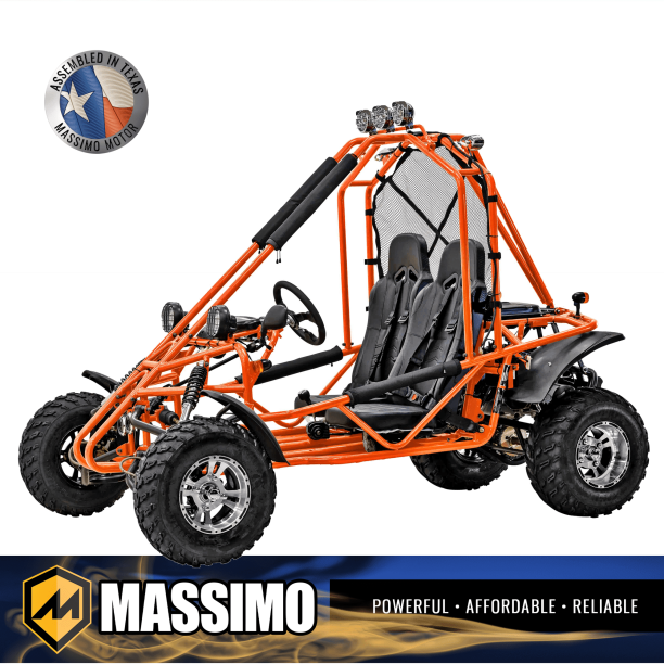 Massimo GKA 200 Adult Go Kart 169cc EFI 10HP 2WD Go Cart - Orange